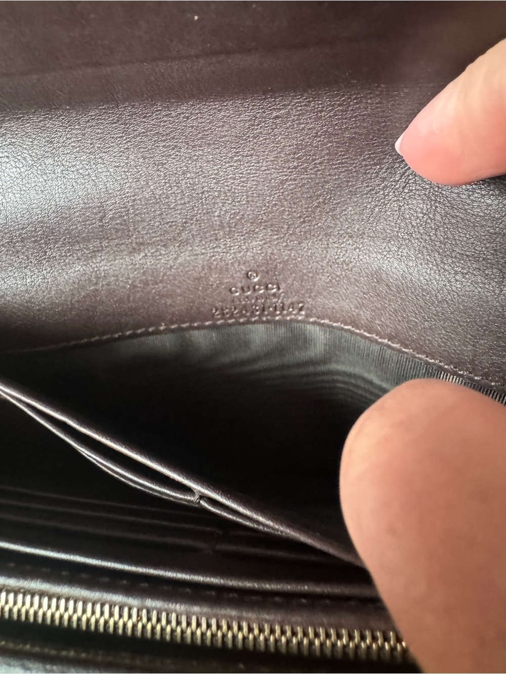 Gucci Metallic Brown GG Continental Wallet with Silver Charm - Picture 8 of 8